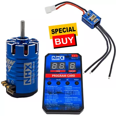 NHX RC 5500KV 17.5T Mini 1525 Sensored Brushless Motor W/ ESC / Programming Car • $89.95