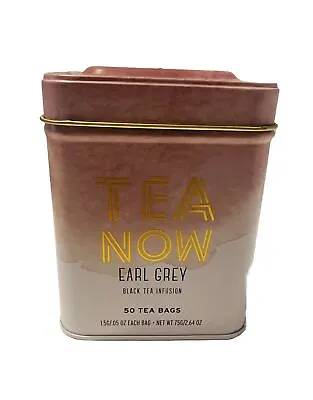 Empty “Tea Now” Brand Earl Grey Tea Metal Tin Box Container With Lid Cover • $7.95