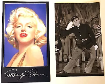 Two Stickers: MARILYN MONROE (1950) & JAMES CAGNEY In Yankee Doodle Dandy (1942) • $2.86