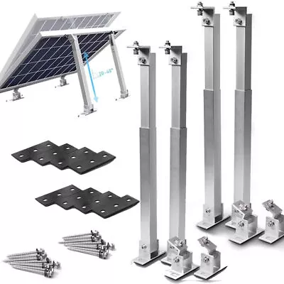 Adjustable Solar Panel Tilt Mount Brackets Kit Ground Roof Boat Mounting System • $32.99