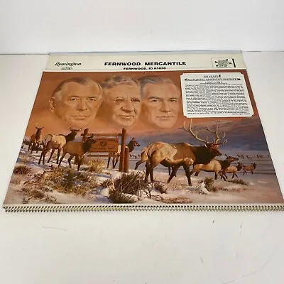 Vintage Remington 1987 Calendar Wildlife Scenes Fernwood Mercantile Fernwood Id • $12.54