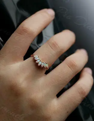 Vintage Genuine Opal Ring Opal Birthstone Ring October Birthstone Ring Opal Gift • $65