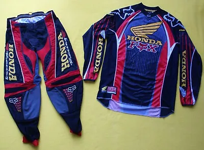 Motocross Vintage Fox Jt Racing Supercross Honda Red Riders Hondaline Ezra Lusk • $189