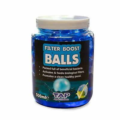 £10.95 • Buy Tap Pond Filter Boost Balls 500ml Good Bacteria Clear Water Treatment Fish 
