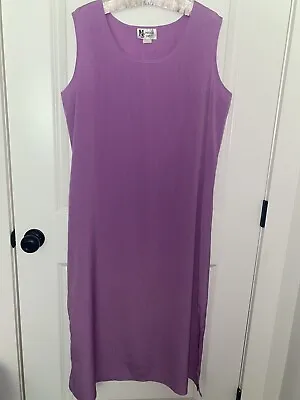 Vintage Purple Dress Sleeveless Straight Sleeveless Maggie Sweet Large Petite • $18.99