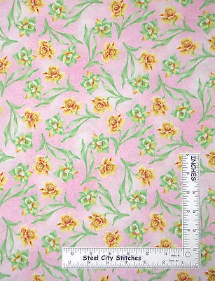 Spring Daffodil Fabric - Flowers Daffodils Easter Spring Floral Oakhurst - Yard • $8.97