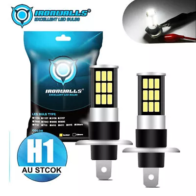 IRONWALLS H1 LED Car Fog Light Headlight Conversion Globes Bulbs Beam 80W 2000LM • $30.99