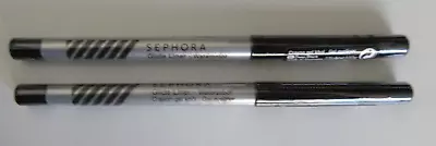 $14.99 • Buy Lot Of 2 Sephora Waterproof Gel Glide Liner Eye Eyeliner BLACK Full Size