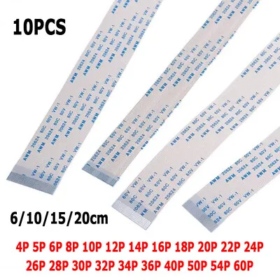 10Pcs FFC/FPC Flexible Flat Cable Ribbon 0.5mm Pitch 4/6/8/10-60Pin 6/10/15/20cm • $2.17