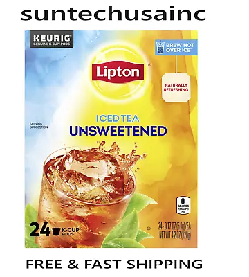 Lipton Iced Tea K-Cup Pods Black Tea  Caffeinated 24 Count Box FREE SHIPPING • $15.09