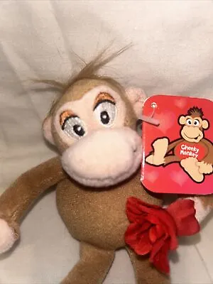 CHEEKY MONKEY SOFT COLOURFUL PLUSH Toy Holding A Red Flower Mini Plush • £5