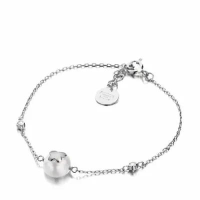 £5.99 • Buy Ladies Shimla Stainless Steel Bracelet With Fresh Water Butterfly Pearl Cz SH610