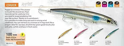 £6.90 • Buy CHUCK 100F RaptureTrabucco Fishing Lure,Sea Bass,Barracuda,Bluefish,Hard Bait