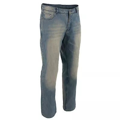 Milwaukee Leather MDM5002 Men's Blue Armored Motorcycle Riding Denim Jeans • $99.99