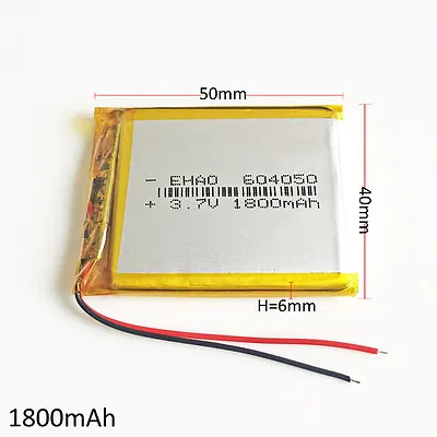 3.7V 1800mAh LiPo Rechargeable Battery Li Cell 604050 For DVD GPS PAD CAMERA PSP • £7.55