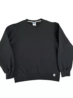 Vintage Russell Athletic Crewneck Sweatshirt Small Made In USA Black 90's • $24.99