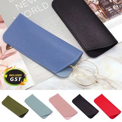 $2.68 • Buy New PU Reading Glasses Case Leather Knife Edge Glasses Sunglasses Leather Case