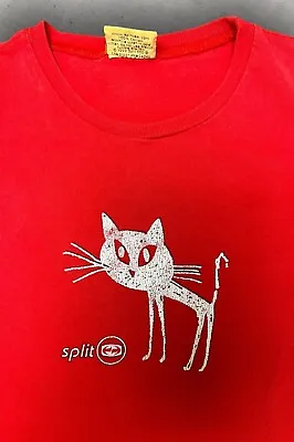 Split Skateboarding Logo Double Sided T Shirt Vintage 90s Women's Size L 1999 • $20.66