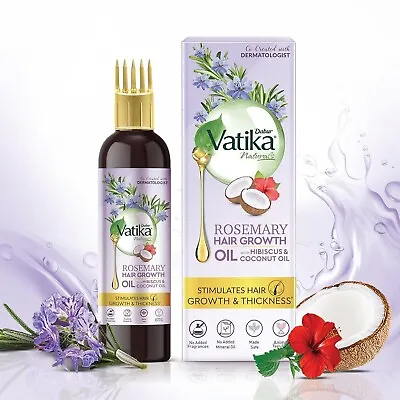Dabur Vatika Rosemary Hair Growth Oil With Hibiscus & Coconut Oil - 200ml • $20.99