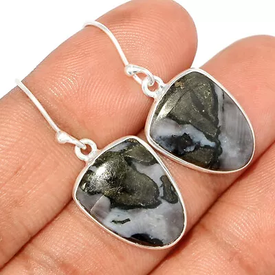 Natural Mystic Merlinite Crystal - Madagascar 925 Silver Earrings CE10506 • $13.99