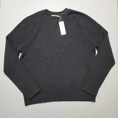 $184.50 • Buy VINCE XL Gray Wool Cashmere Chunky Knit Pullover Crew Neck Men's Sweater $438