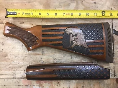 Mossberg 500 American Flag Eagle Stock + Forend • $125