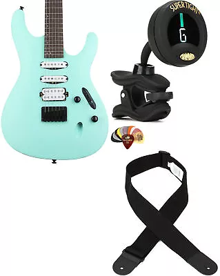 Ibanez S561SFM + Snark ST-8 + Dunlop PVP101 + Levy's M8POLY-BLK Value Bundl • $432.92