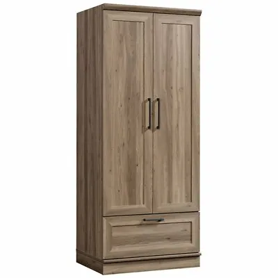 Sauder HomePlus Engineered Wood 2-Door Bedroom Wardrobe Armoire In Salt Oak • $299.18