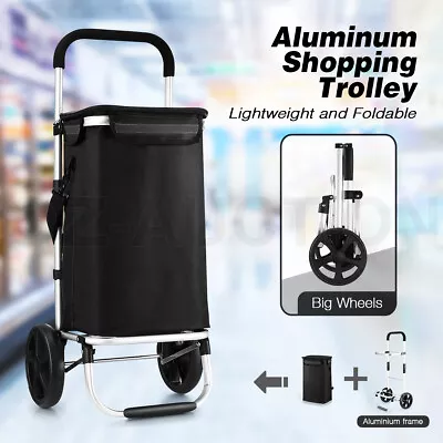 Foldable Shopping Cart Trolley Aluminium Waterproof Grocery Storage Bag Basket • $63.95