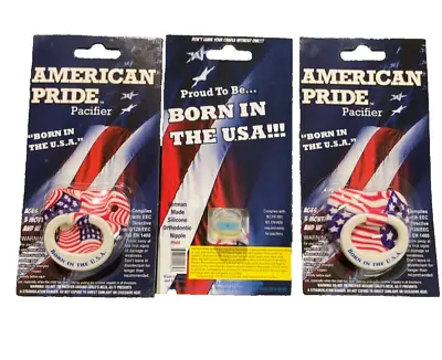 Lot 3 Billy Bob ADULT Pacifier Anti-Abortion Born In USA Baby Trump Election Day • $4