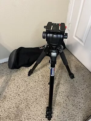 Manfrotto Video Tripod Fluid Head 501 3433 With Promaster Bag • $130