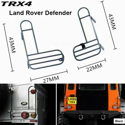 Pair Black Stainless Lamp Cover Kit Parts For TRAXXAS TRX-4 Land Rover Defender • $31.05