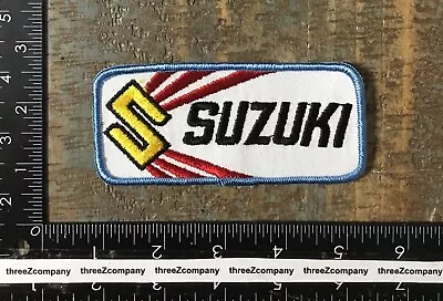 Vintage SUZUKI Motorcycle Racing Company Logo Sew-On Patch Biker 1970’s Twill • $9.60