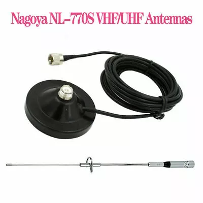 Nagoya NL-770S VHF/UHF Antennas + Mobile Car Magnetic 5m RG58 Coax Cable New • $33.14