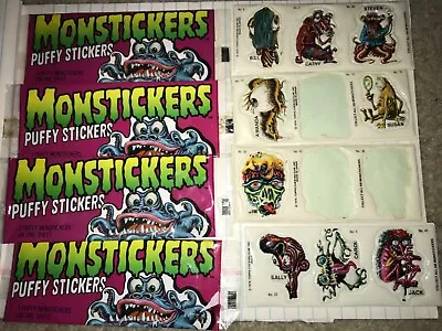 Monstickers Puffy Stickers 1979 Topps 2+ Opened Packs Monsters Rare Lot! • $21.99