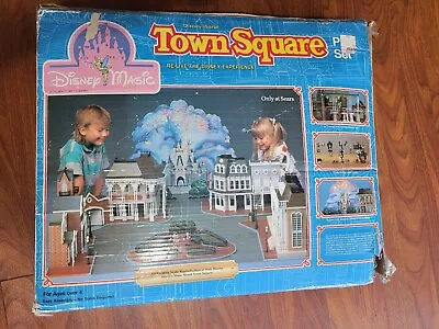 Vintage Sears 1988 Exclusive Disney Magic Town Square Play Set W/original Box • $99.99