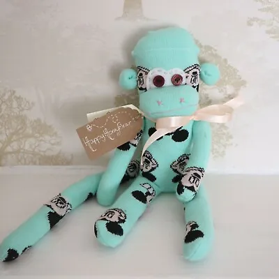£12.99 • Buy Handmade Sock Monkeys - Mickey - Blue Plush Soft Toy - Hand-Sewn - Mickey Mouse