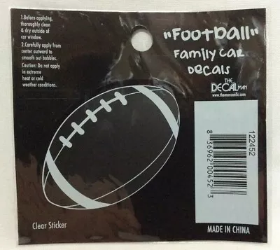  FOOTBALL   Family Car Decal  White  3  X 2  • $1.49