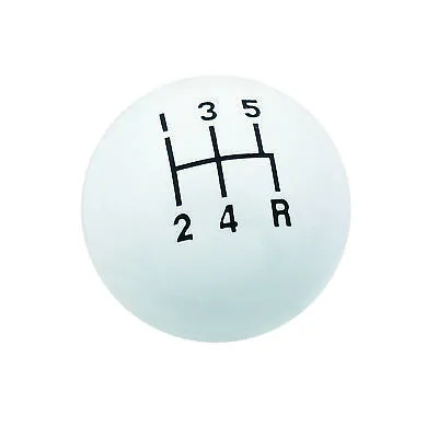 Mr. Gasket 9619 White 3/8-16 UNC Classic 5 Speed Round Ball Shift Knob • $43.65