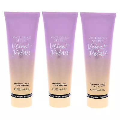 Victoria's Secret Velvet Petals Fragrance Lotion - Pack Of 3 Body Lotion 236.0 • $62.69