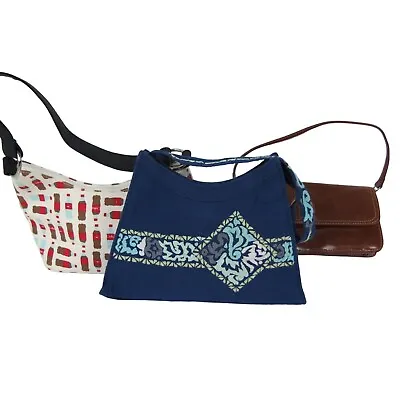 VINTAGE Lot Of 3 Y2K Handbags Purses Baguette Hobo Shoulder Bags • $19.99