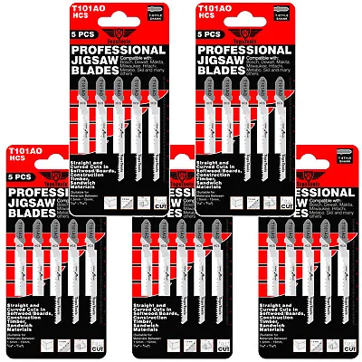 25 X TopsTools T101AO Jigsaw Blades Curved And Clean Cuts For Bosch Makita • £9.99