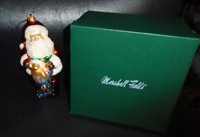 Vintage Glass Santa Claus Ornament In Marshall Field's Gift Box • $30