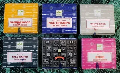 2x Or 6x Choose Scent OR Mixed Dhoop Incense Cones SATYA Nag Champa Sticks Bulk • $8.99