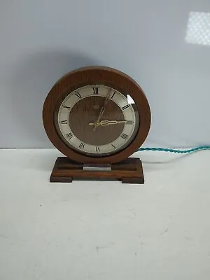 Smiths Sectric Art Deco Desk/ Mantle Clock Rewired With Braided Flex #D • £45