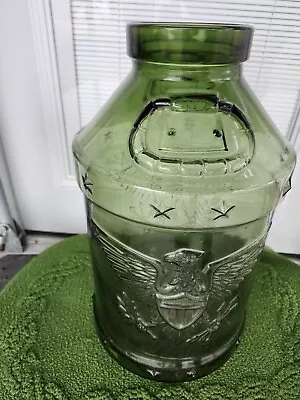 Bicentennial 1776-1976 Eagle 5 Gallon DARK GREEN/BROWN Glass Pickle Jar ;Vintage • $135