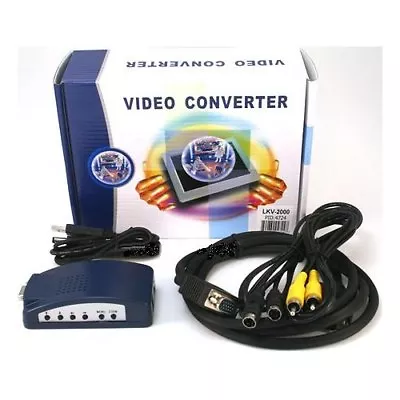 VGA/SVGA PC/MAC Computer~TV/RCA/SVHS/VCR/LCD/LED/Plasma/HDTV Converter/Adapter • $49.99