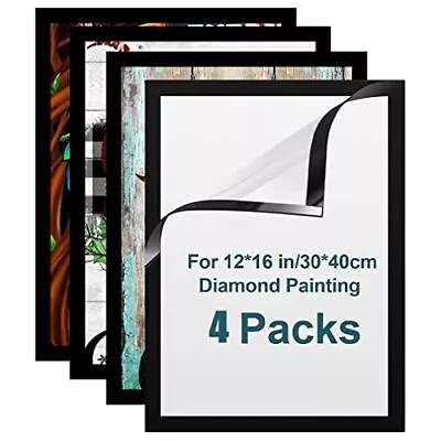 4 Stück Diamant-Malrahmen Rahmen Für 30x40 Cm Diamant-Malerei-Leinwand Magn... • $17.24