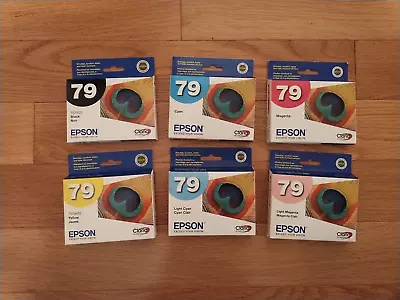 2009-11 Genuine Set 6 Epson #79 Ink T0791-t0794-t0796 Stylus Photo 1400 Artisan • $54