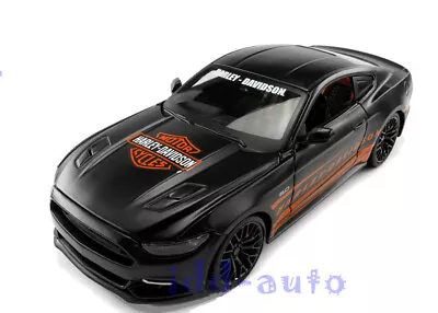 Maisto 2015 Ford Mustang Gt Harley Davidson Black 1/24 Diecast Model Car 32188 • $15.90